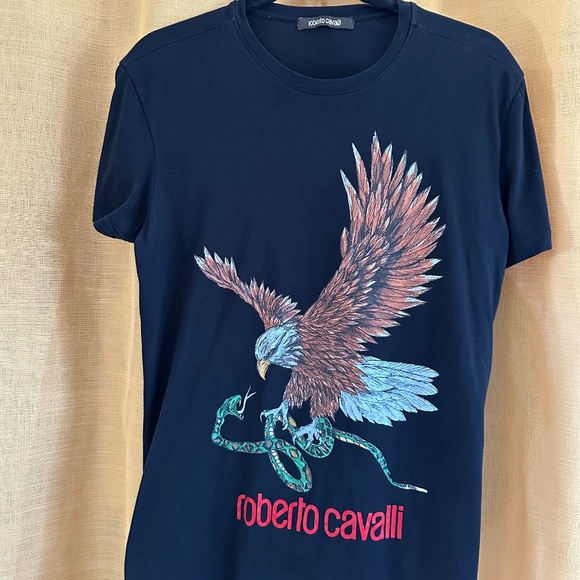 T-shirt Femme Roberto Cavalli Imprimé Papillons - Taille S (36) Neuf Avec étiquette